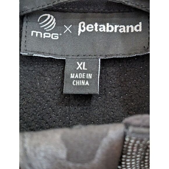 Betabrand x MPG Mens Black Camo Soft Shell Zip up Jacket Size XL LIKE NEW - Picture 7 of 8